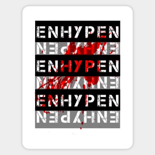 ENHYPEN Cool Text Art Aesthetic Design Sticker